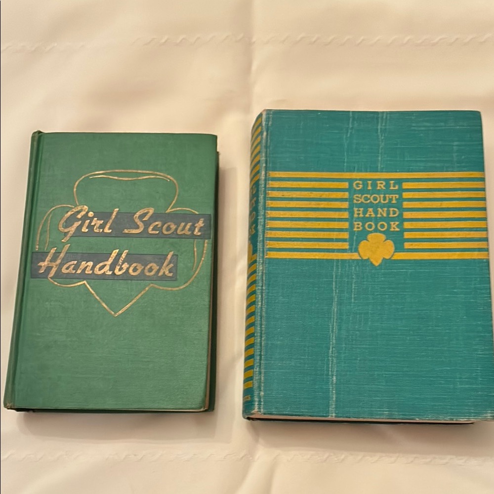 Vintage Girl Scout Handbooks in Green